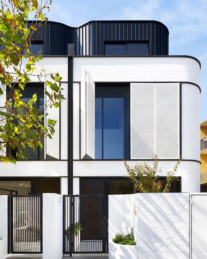 Model Fasad Rumah Minimalis 2 Lantai Art Deco